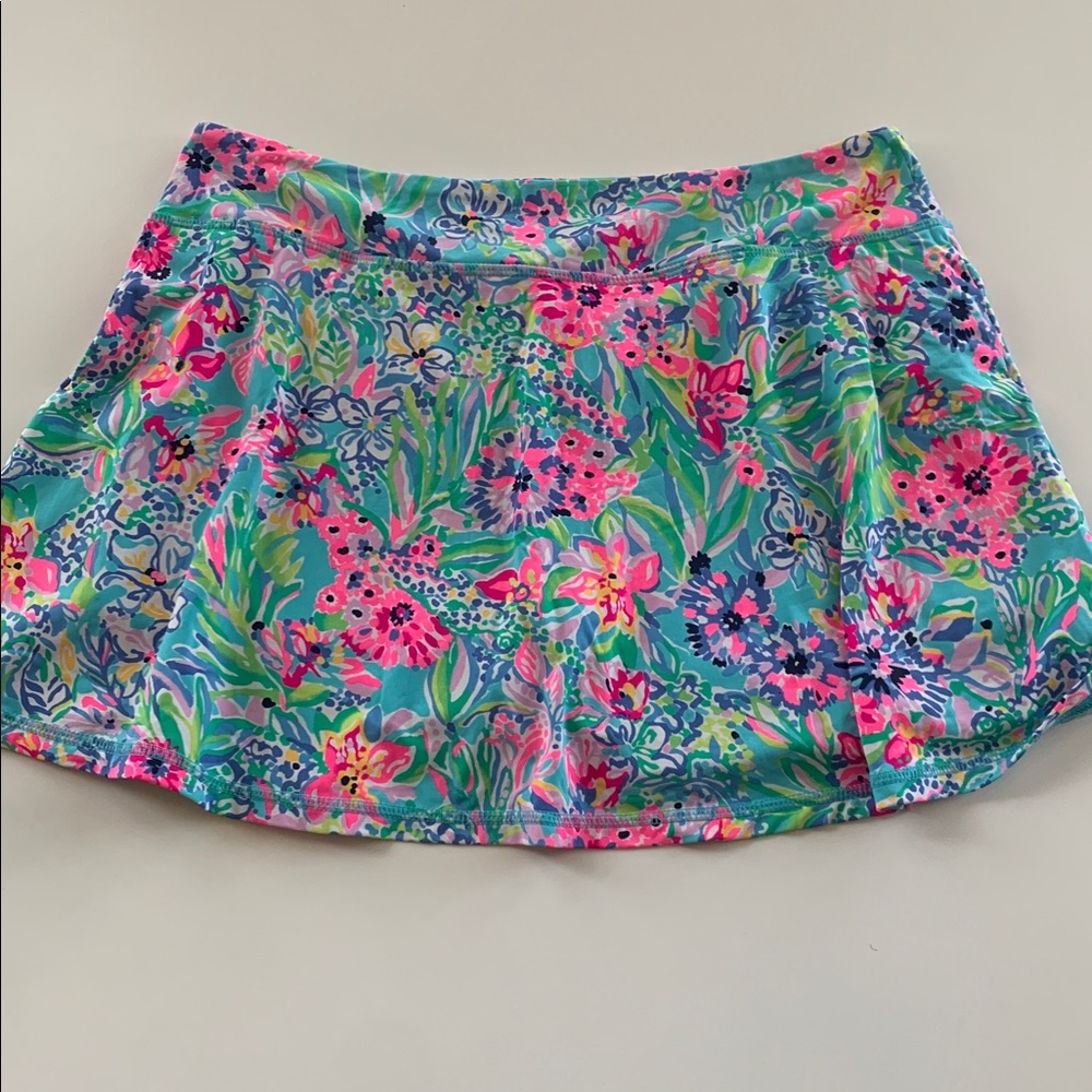 Lilly Pulitzer Luxletic Aila Skort Amalfi Blue Alligator Isle - Picture 8 of 8